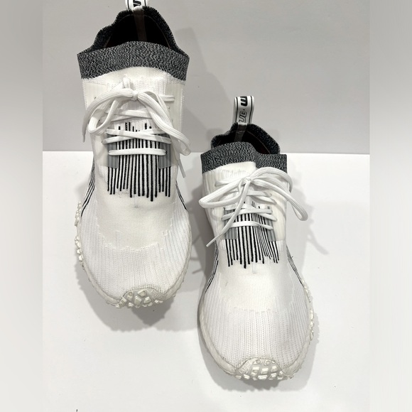 LIKE NEW‼️Men’s Adidas Whitaker Car Club x NMD Racer “Monaco” Wht/Blk//Brn (10) - Picture 13 of 16